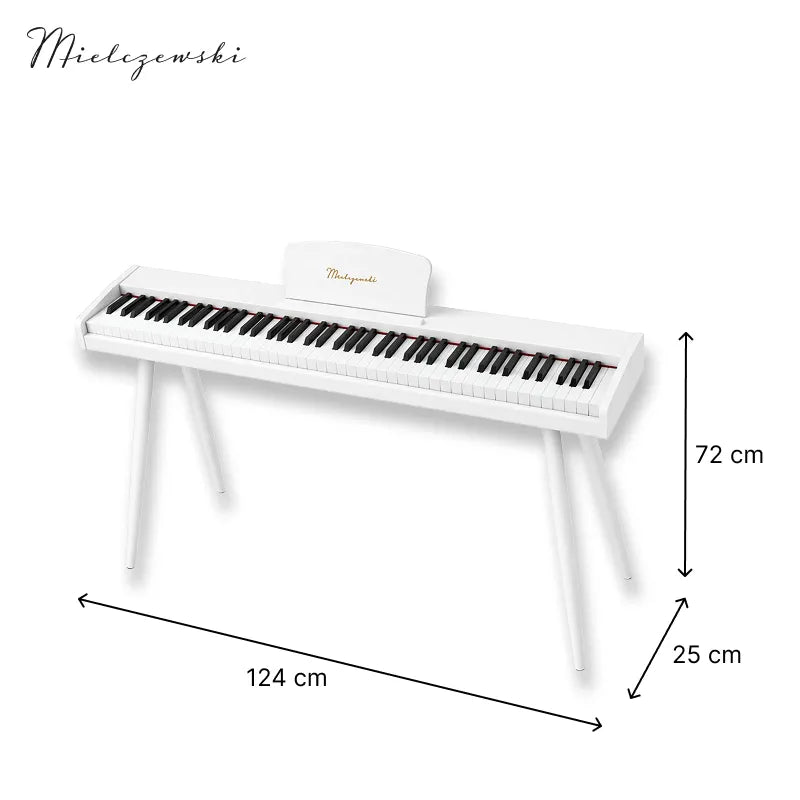 Mielczewski Canzonetta digitalpiano con patas, blanco