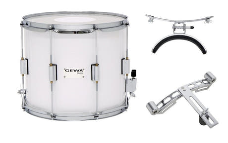 Tambor de desfile GEWA 14" x 12", abedul laminado blanco