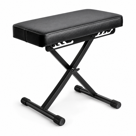 Banqueta para piano plegable Hardman SB006, negra, hasta 150 kg