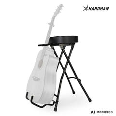 Hardman SB207 reposapiés para guitarra con reposapiés y soporte para guitarra.