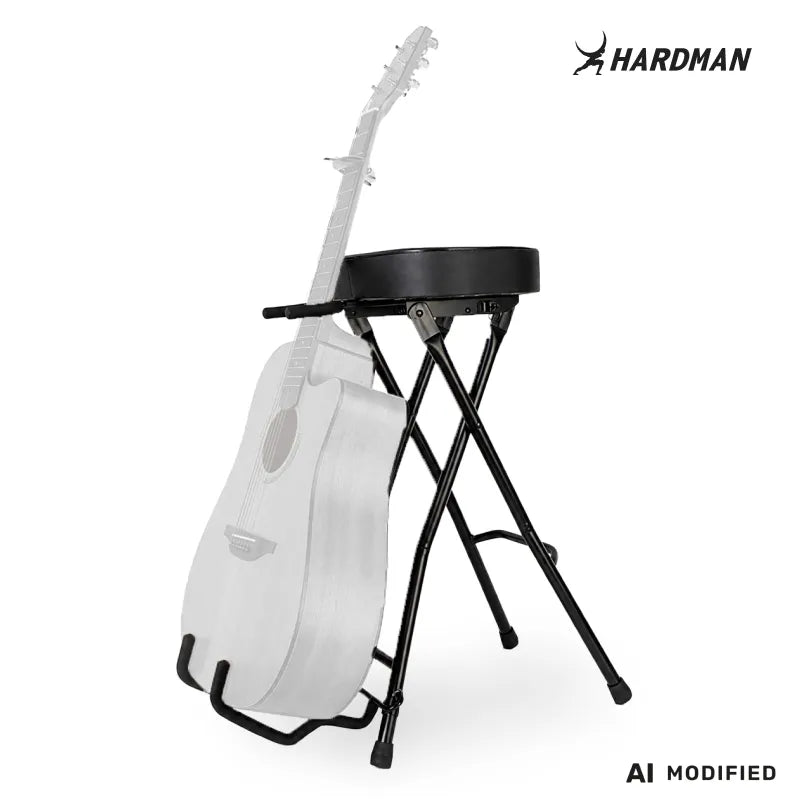 Hardman SB207 reposapiés para guitarra con reposapiés y soporte para guitarra.