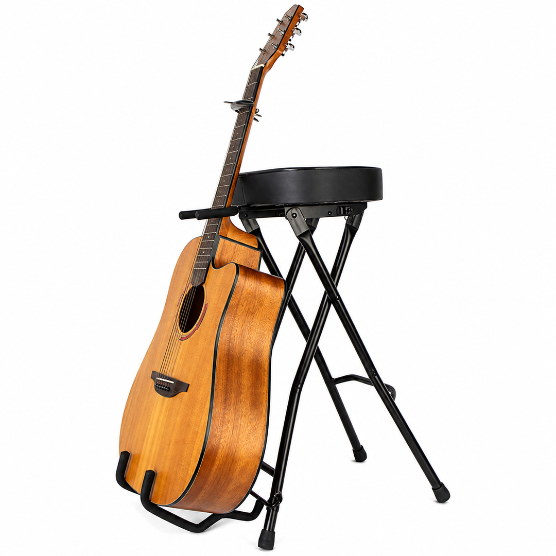 Hardman SB207 reposapiés para guitarra con reposapiés y soporte para guitarra.