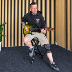 Hardman SB207 reposapiés para guitarra con reposapiés y soporte para guitarra.