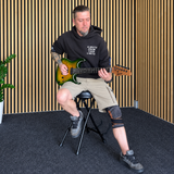Hardman SB207 reposapiés para guitarra con reposapiés y soporte para guitarra.