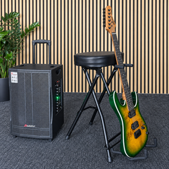 Hardman SB207 reposapiés para guitarra con reposapiés y soporte para guitarra.