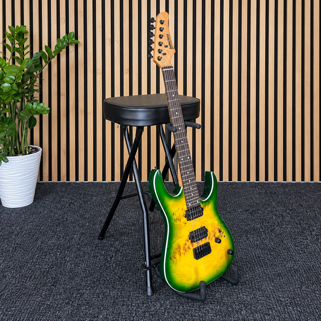 Hardman SB207 reposapiés para guitarra con reposapiés y soporte para guitarra.