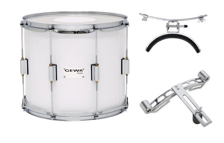 Tambor tenor GEWA 14" x 12", abedul laminado blanco, sin bordonera
