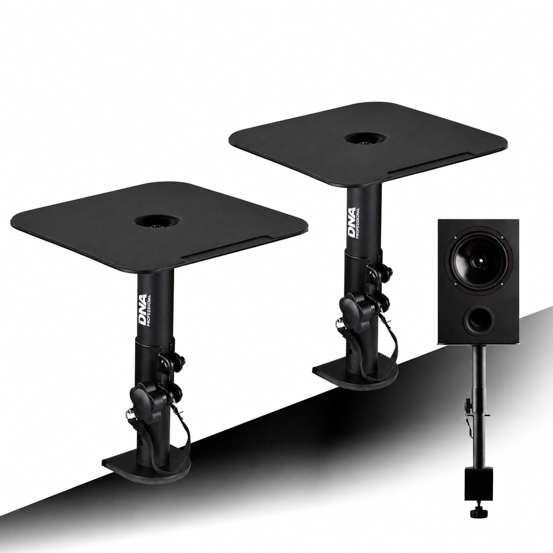 Soportes para monitores de estudio con abrazadera de mesa (2 uds.)