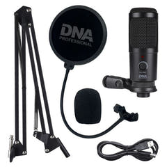 DNA Micrófonos USB con brazo articulado y filtro antipop