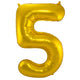 Globo de Foil Número 5 (Oro, 86 cm)