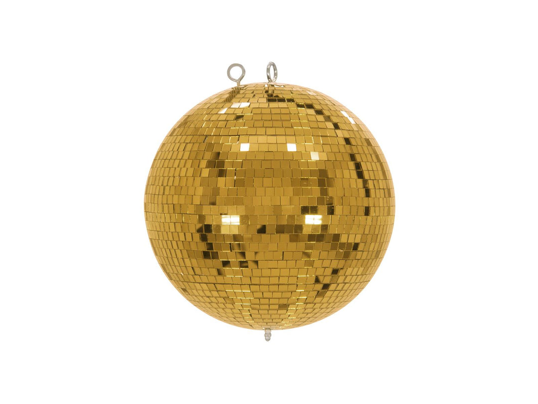 EUROLITE Set bola de espejos dorada de 30cm con stand y cover para trípode negro