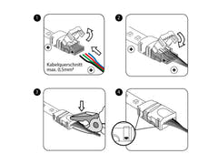 EUROLITE Conector flexible para tira LED de 4 pines 10mm