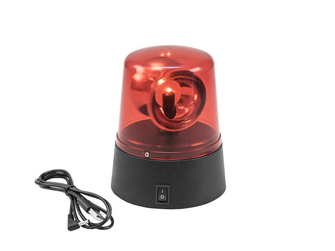 EUROLITE LED Mini Baliza policial roja USB/Batería