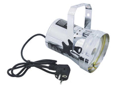 EUROLITE T-36 Pinspot con enchufe, plateado