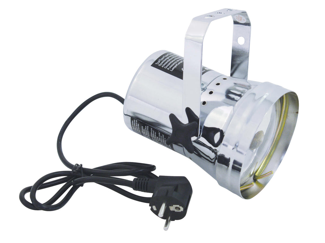 EUROLITE T-36 Pinspot con enchufe, plateado