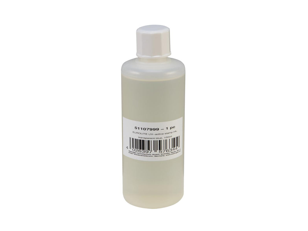 EUROLITE Tinta de sello UV-activa, azul transparente, 100ml
