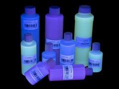 Tinta para sellos activa con UV EUROLITE, azul transparente, 250ml