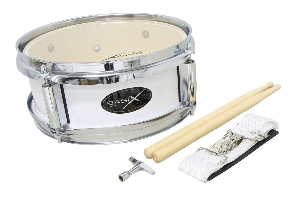 Tambor de marcha Basix Junior 10" x 4", blanco