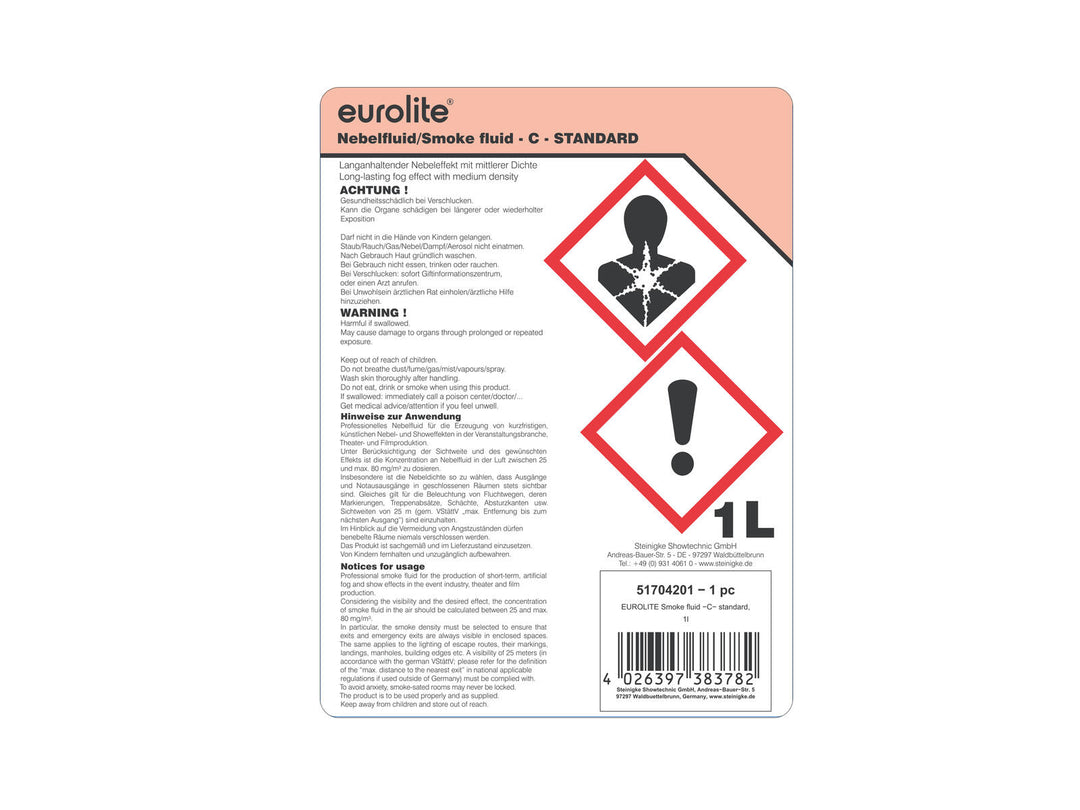 EUROLITE LÍQUIDO DE HUMO -C- Estándar, 1l de líquido de humo