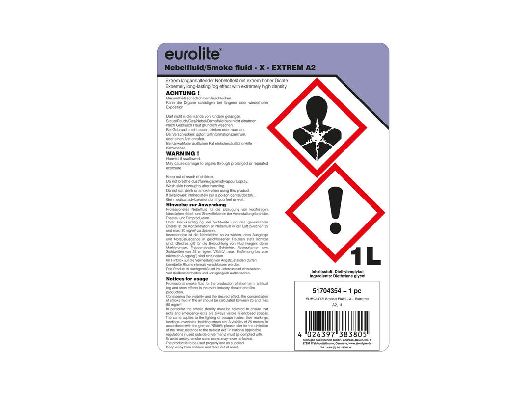 EUROLITE SMOKE FLUID -X- Extreme A2, 1l líquido de humo