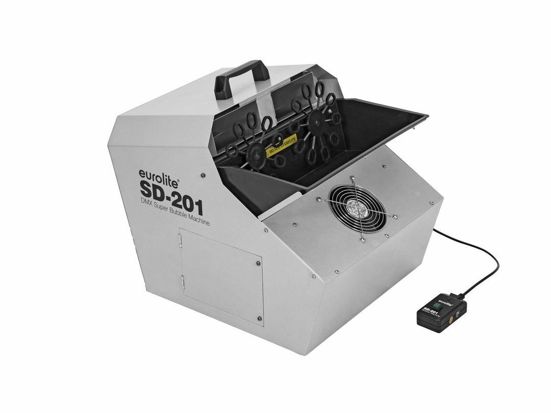 EUROLITE Set Máquina de burbujas SD-201 DMX + Concentrado para burbujas para 5l