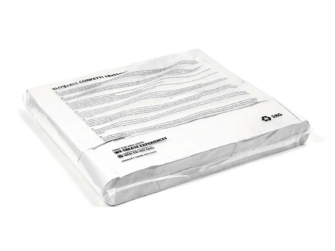 TCM FX Slowfall Confetti rectangular 55x18mm, blanco, 1kg