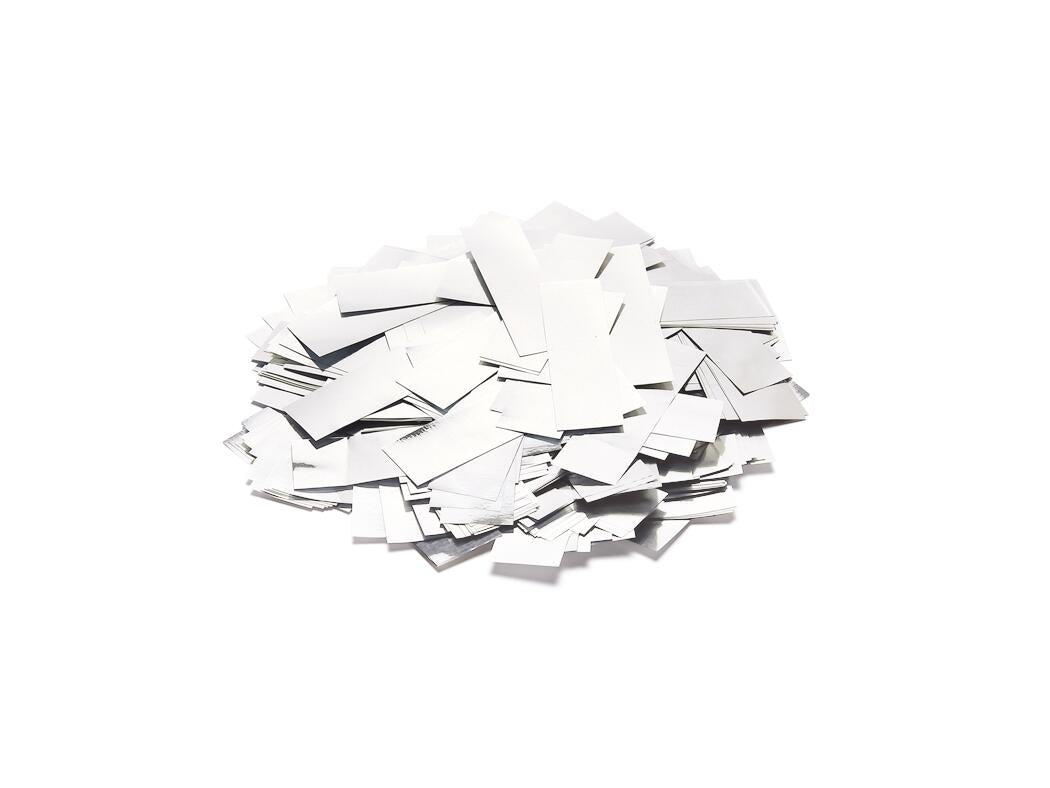 Confeti metálico rectangular TCM FX 55x18mm, blanco, 1kg