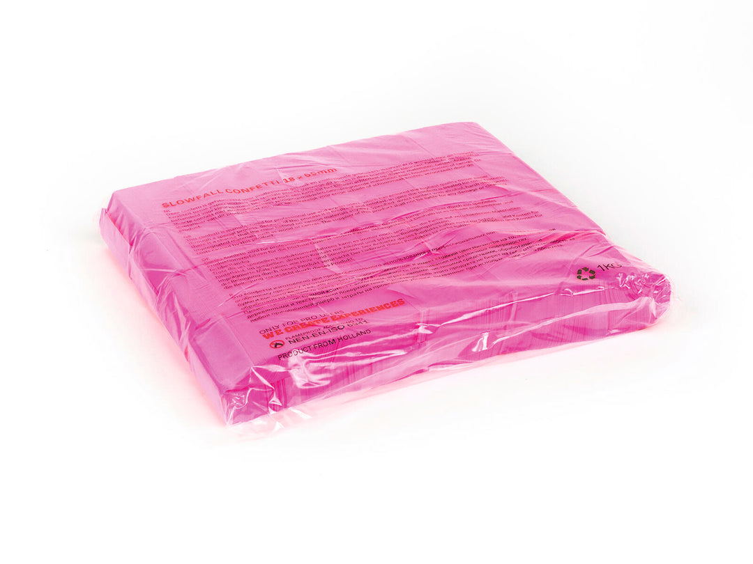 TCM FX Confeti rectangular Slowfall 55x18mm, rosa neón, activo con uv, 1kg