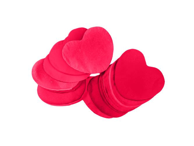 TCM FX Corazones de confeti Slowfall 55x55mm, rojo, 1kg