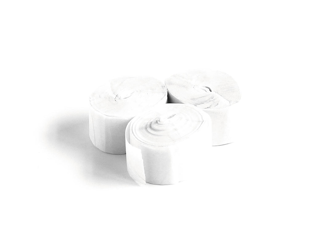 TCM FX Streamers de caída lenta 10mx1.5cm, blancos, 32x