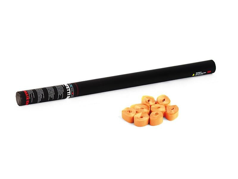 TCM FX Cañón de serpentinas portátil 80cm, naranja