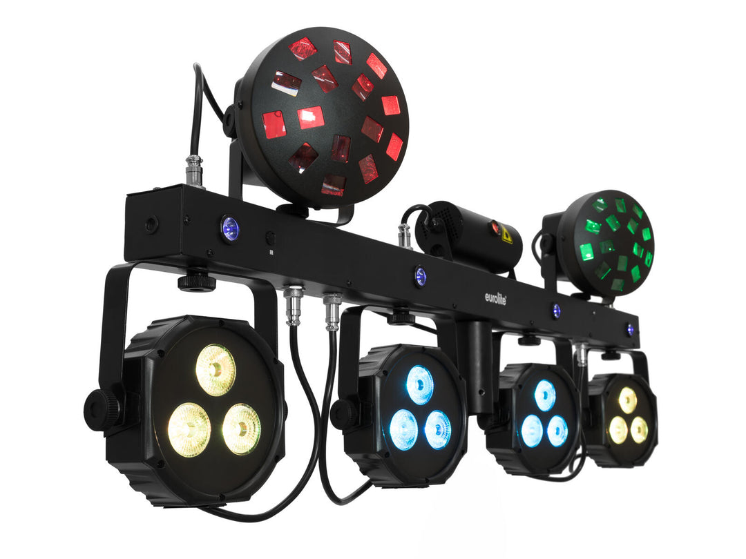 EUROLITE Set de luces LED KLS Laser Bar Next FX + STV-60-WOT EU Soporte de acero negro