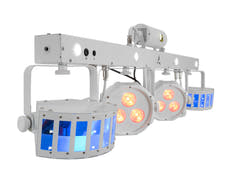 EUROLITE Set LED KLS Laser Bar FX Light Set blanco + BPS-3 soporte de altavoz blanco
