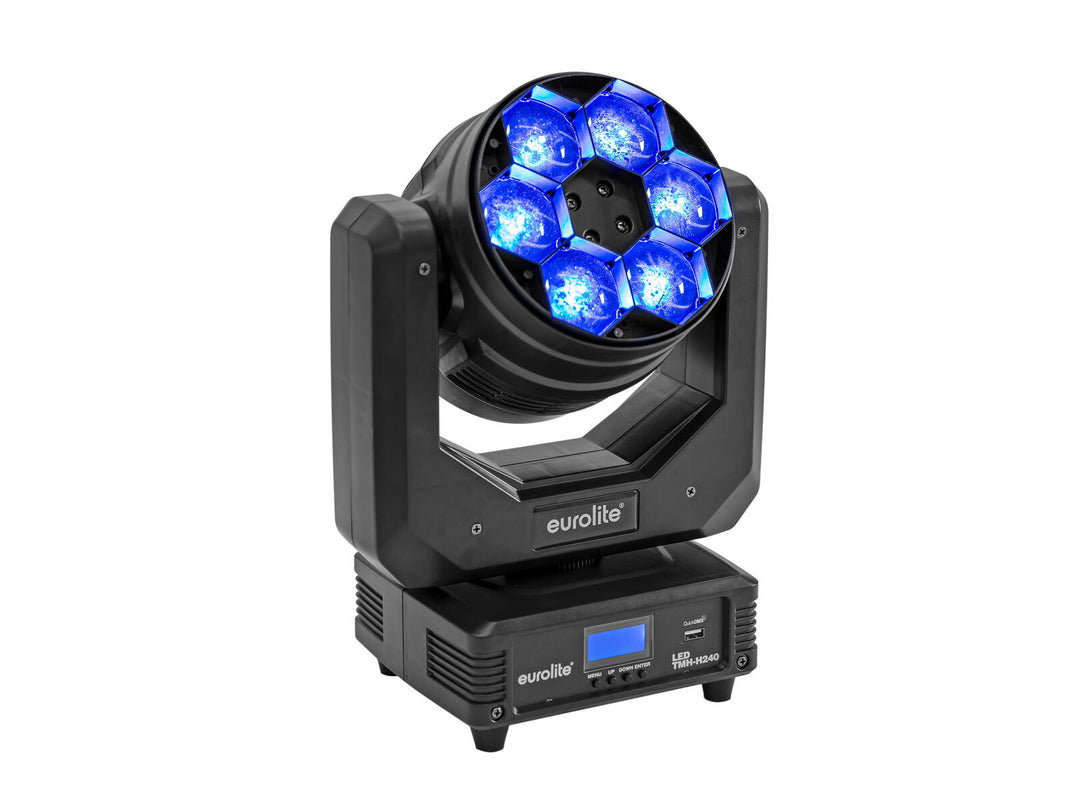 EUROLITE Conjunto 4x LED TMH-H240 Beam/Wash/Flower Effect + Case