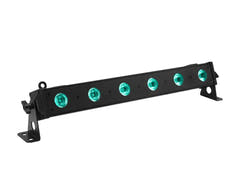 EUROLITE Conjunto 2x LED BAR-6 QCL RGB+UV Bar + Bolsa blanda
