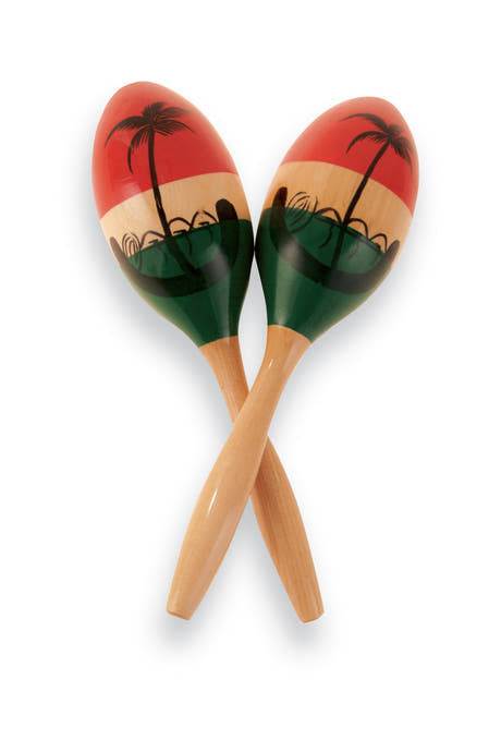 Maracas grandes LP CP287 de madera, pintadas