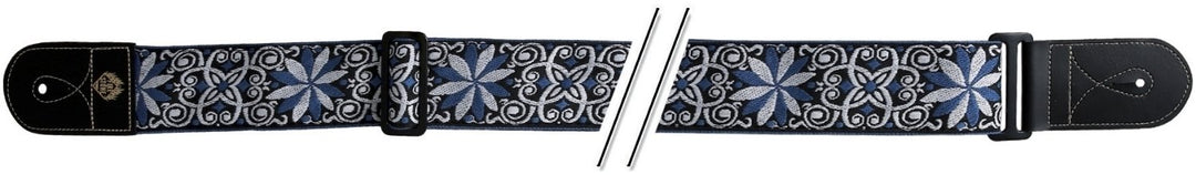 GEWA Correas para guitarras F&S Folk Jacquard - Blue-White