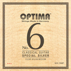 Cuerdas Optima para guitarra clásica n.º 6 Special Silver - Juego de nailon Medium (NO6.SNMT)