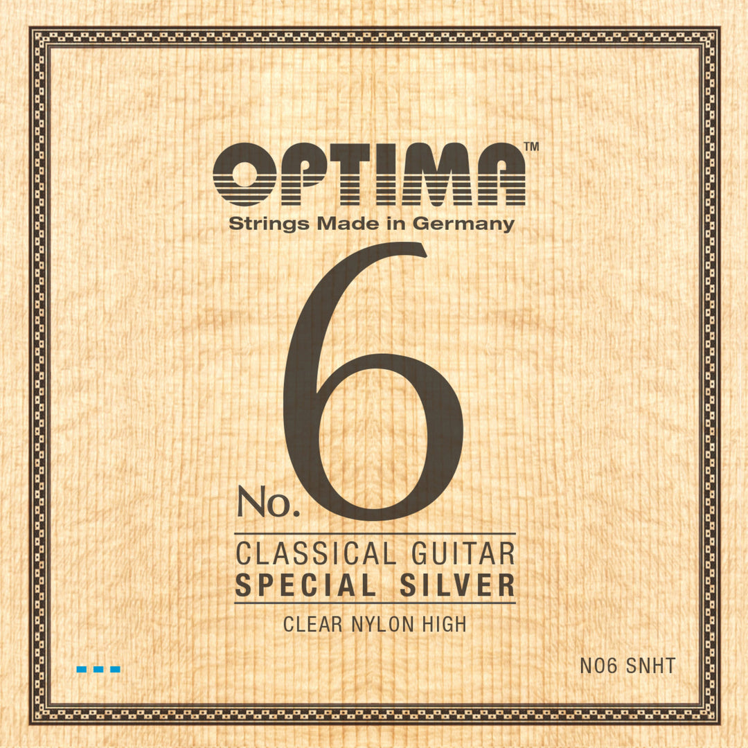 Cuerdas Optima para guitarras clásicas n.º 6 Special Silver - Juego de nailon high (NO6.SNHT)