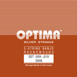 Optima 3006 juego de cuerdas para banjos de 5 cuerdas, lazada