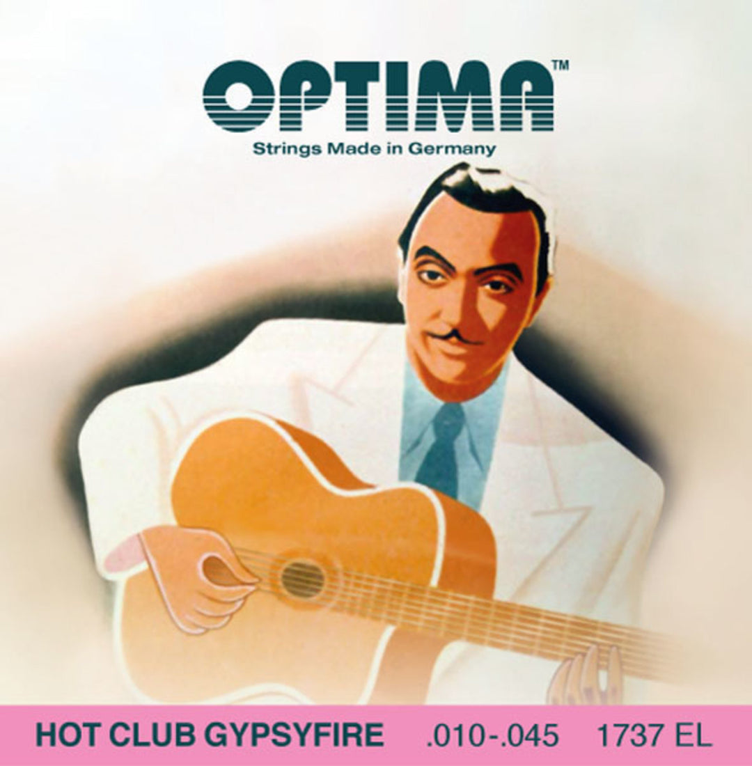 Optima cuerdas para guitarra acústica Hot Club Gypsyfire plateadas - Juego (1737EL)