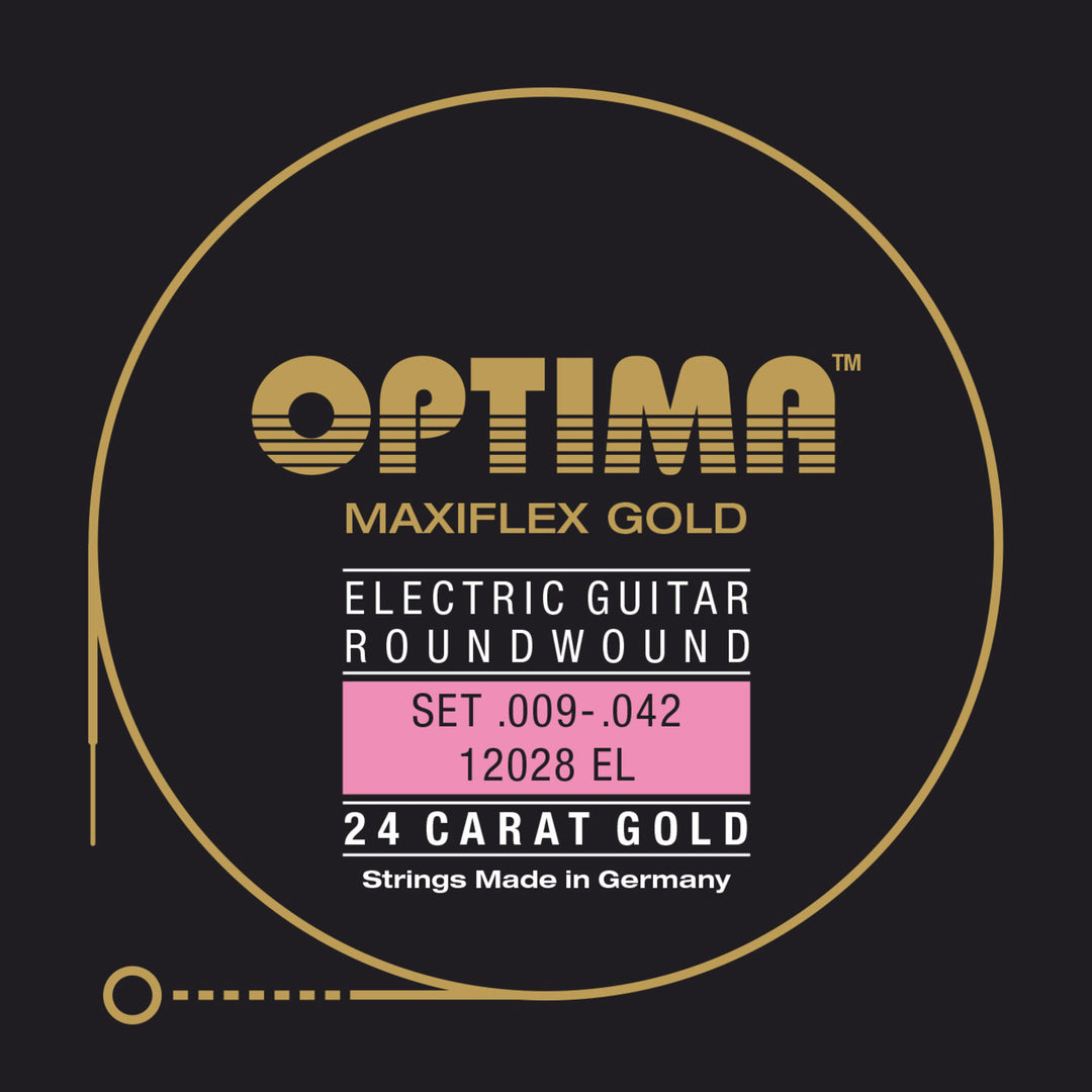 Cuerdas Optima para guitarras eléctricas Gold Strings. Maxiflex - Set (12028 EL)