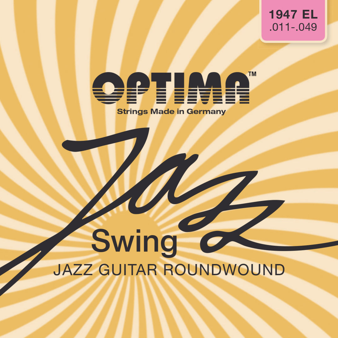 Cuerdas Optima para guitarra eléctrica Jazz Swing cromadas de entorchado redondo - set (1947EL)