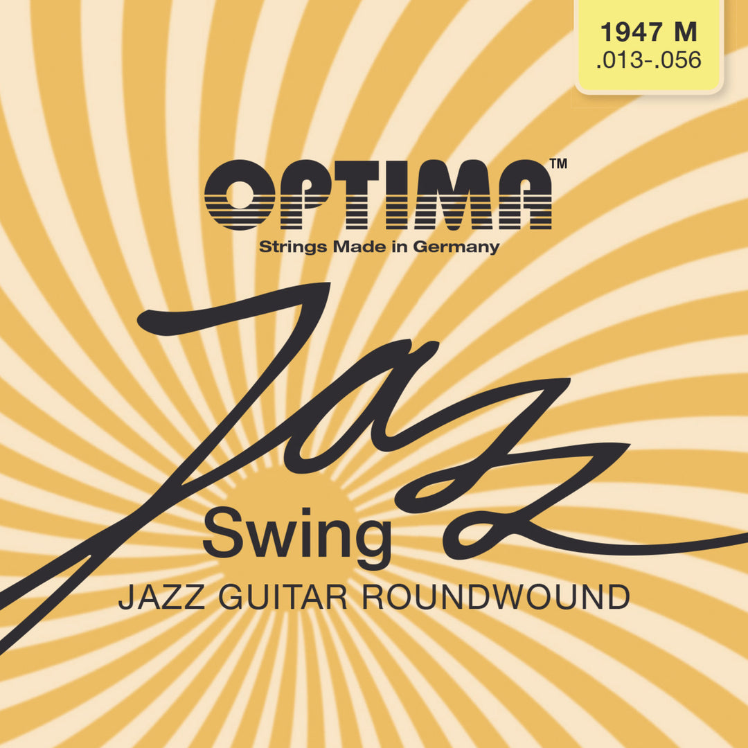 Cuerdas Optima para guitarras eléctricas Jazz Swing Chrome Round Wound - Juego (1947M)