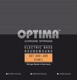 Optima E-Bass Strings Chrome Strings Round Wound Long Scale - Set 4-string light (4199L)