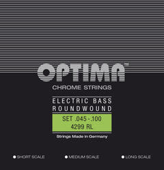 Cuerdas de E-Bass Optima Chrome Strings. Round Wound Medium Scale - Set 4-string reg-light (4299M)