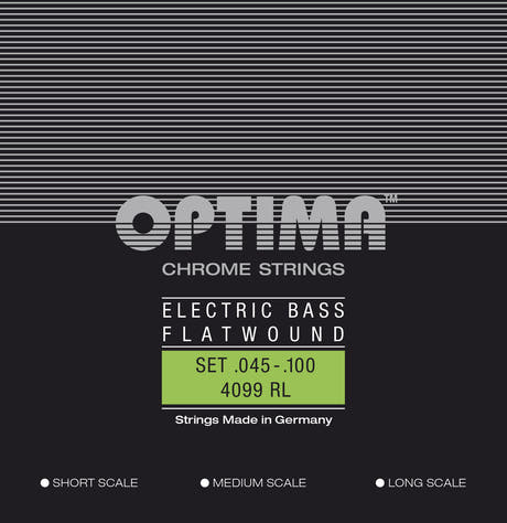Optima E-Bass Strings Chrome Strings Flat Wound medium scale - Set (4099M)
