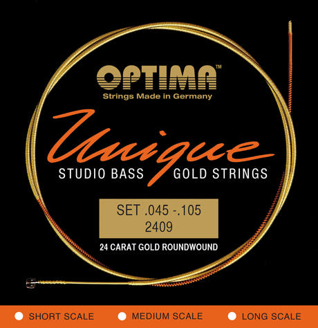 Optima E-Bass Strings Unique studio golden strings - 4-str. medium sc. (2409M)