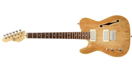 Michael Kelly 58 Thinline guitarra eléctrica para zurdos, Spalted Maple