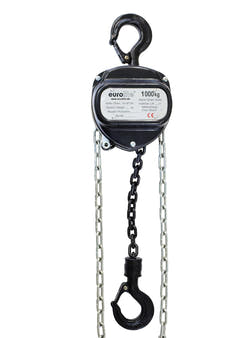 Eurolite Polipasto de Cadena 6M/1.0T (Negro)